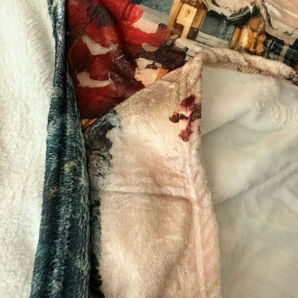 Vintage Inspired Christmas Flannel Blanket, Cozy & Soft, Warm‎ Christmas Gift - Picture 8 of 11